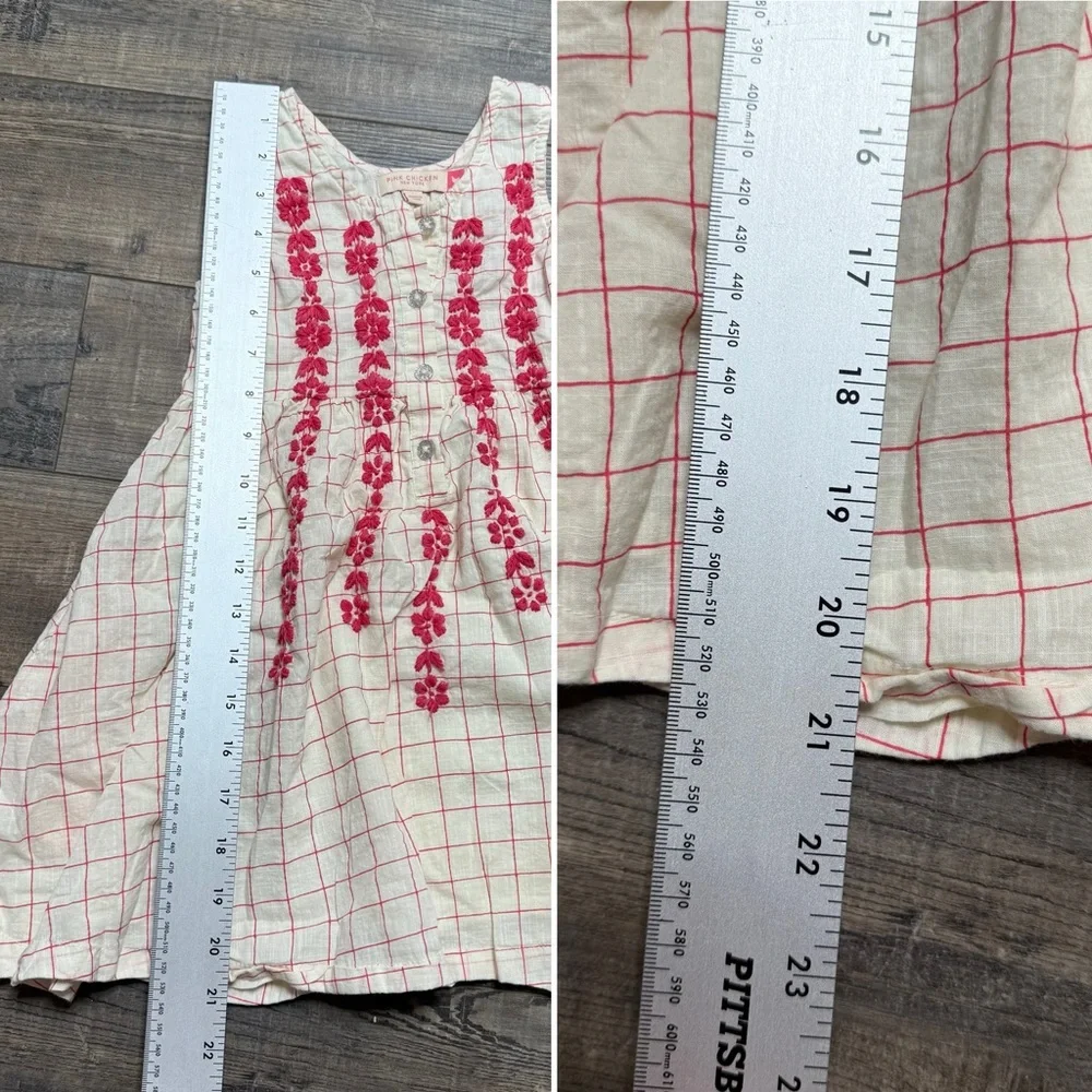 Pink Chicken Cream Pink Florak Embroidery Dress - Picture 5 of 10